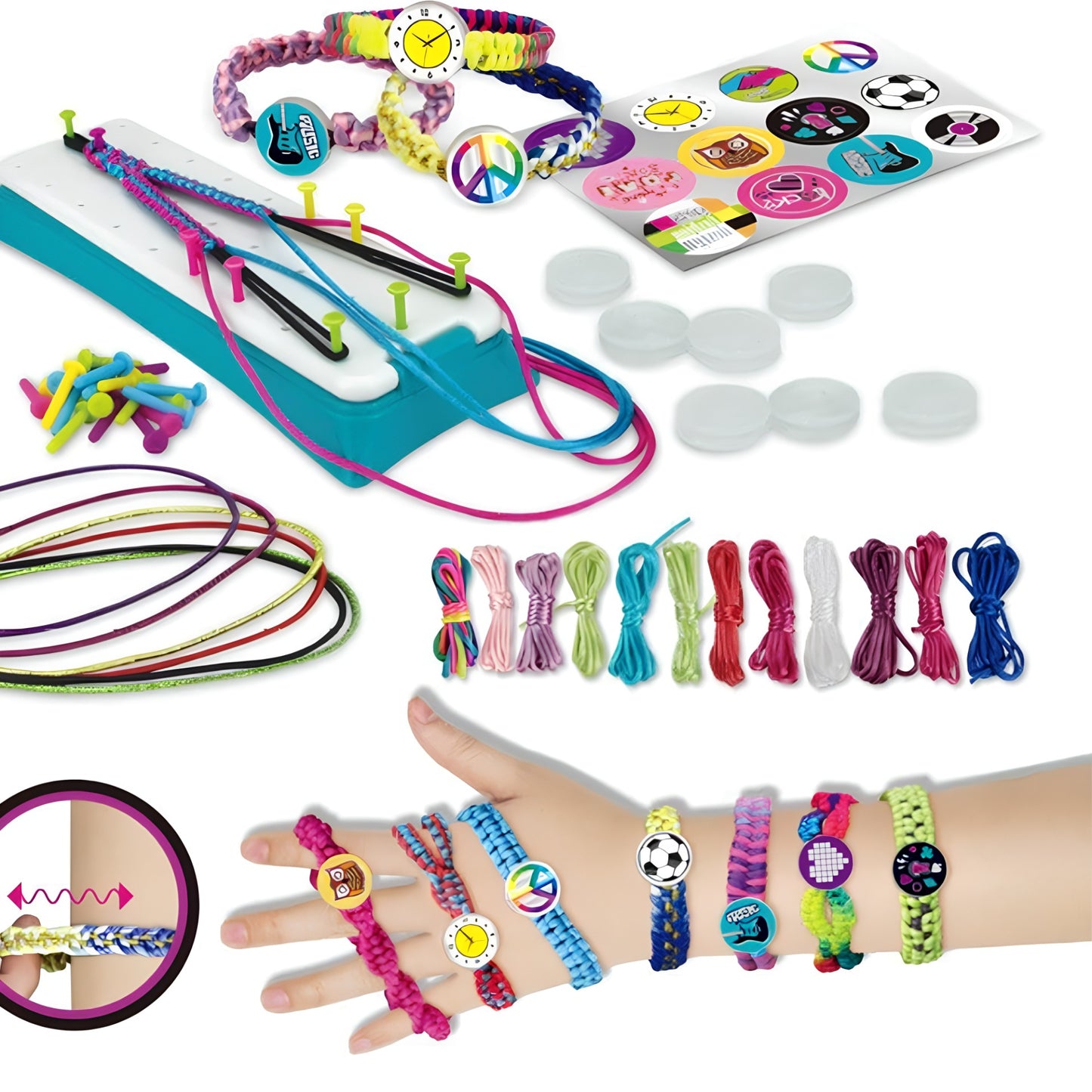 Barnens flätningsset - skapa färgglada armband