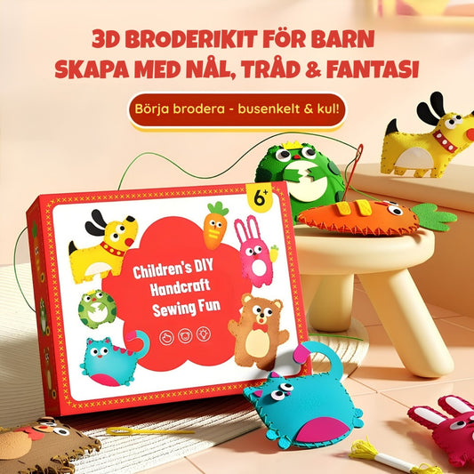 Broderikit - gör-det-själv-sy-kit för barn